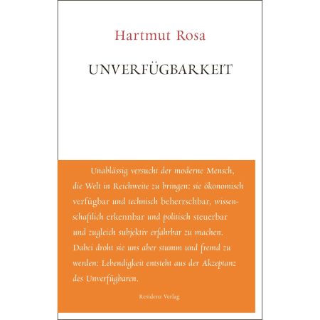 Cover Hartmut Rosa Unverfügbarkeit